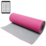Best Sporting Fitnessmatte rutschfest, 200 x 60 x 1,3cm, pink