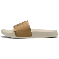 Puma Leadcat 2.0 Aqua Metallics Schiebe-Sandalen, Alpine Snow Gold-Light