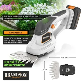 Brandson Akku-Grasschere 2in1 inkl. Akku und Ladegerät