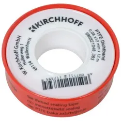 KIRCHHOFF PTFE Gewindedichtband, 0,08x12 mmx12m