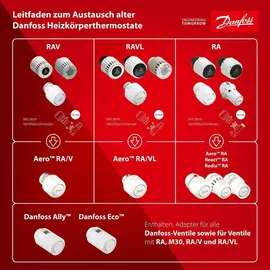 Danfoss Aero RA/VL 26mm Heizkörperthermostat mechanisch 7 bis 28°C