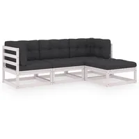 vidaXL Modell 14 Loungeset Kiefer weiß