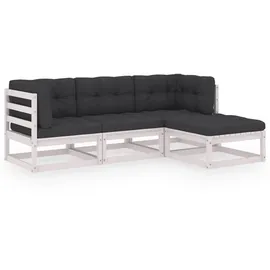 vidaXL Modell 14 Loungeset Kiefer weiß