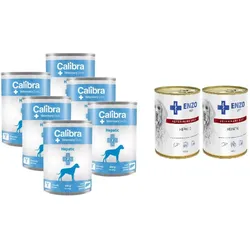 Calibra Veterinary Diets Dog Hepatic 6x400g + ENZO VET Hepatic 2x400g