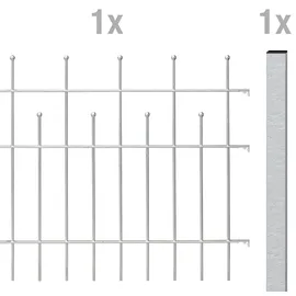 GAH Alberts Zierzaun 200 x 49,5 cm Silber/Stahl