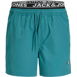 JACK & JONES Badeshorts JPSTMAUI SURF DOUBLE WB SWIM SHORTS Blau M