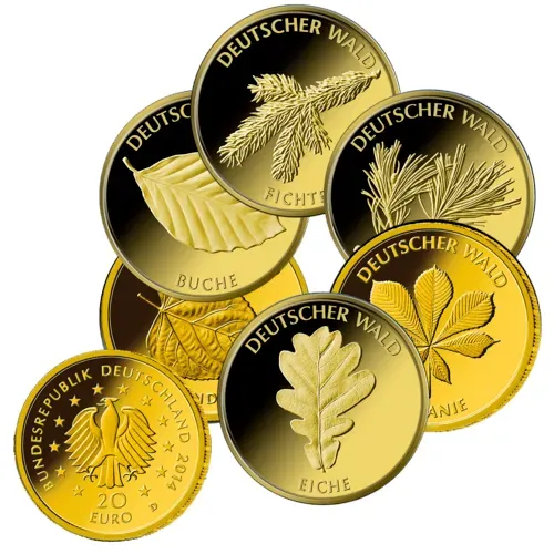 1/8 Unze Gold 20 Euro Deutscher Wald diverse Jahrgänge