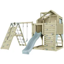 Rebo Spielturm Anika Holz Eisblau