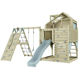Rebo Spielturm Anika Holz Eisblau