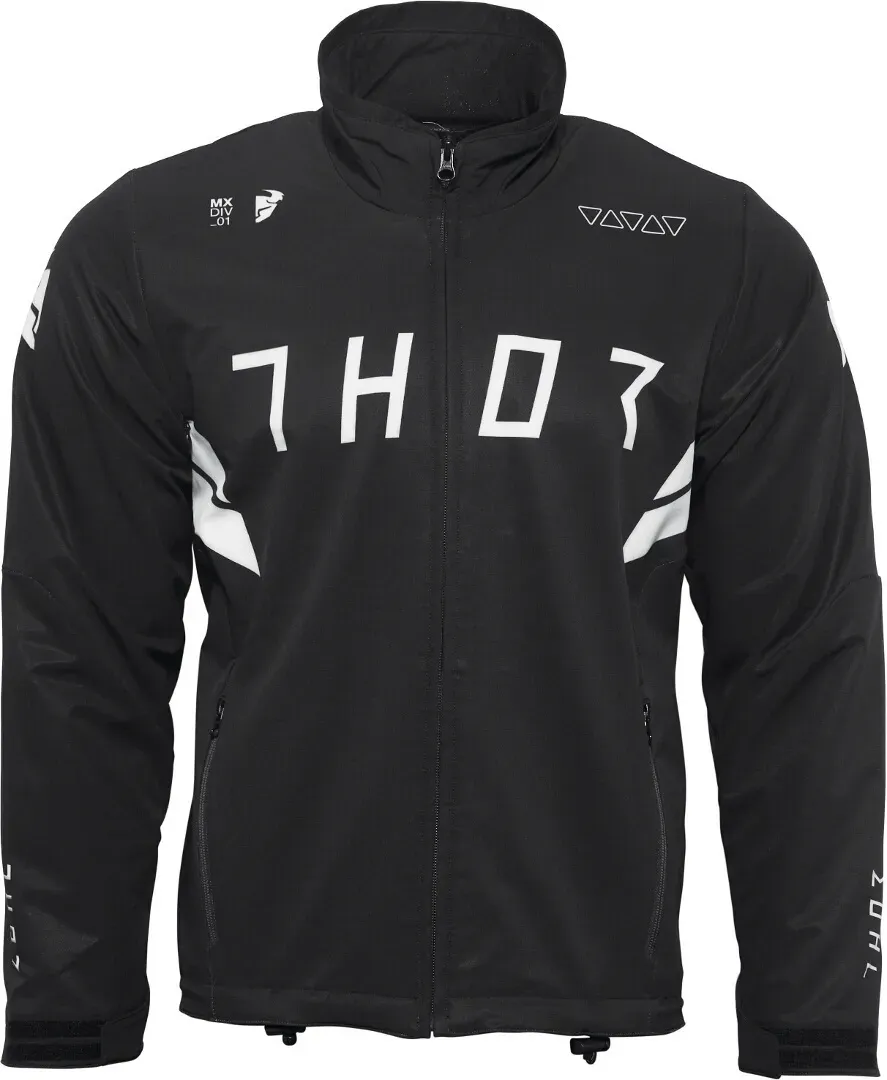 Thor Warm Up Motorcross jas, zwart-wit, 2XL Voorman