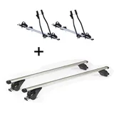 2x Fahrradträger SAGITTAR + Dachträger/Relingträger VDP KING2 kompatibel mit für Audi A6 (4G/C7) Avant (5 Türer) 15-18