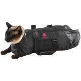 Top Performance Katzen-Pflegetasche, robuste und vielseitige Taschen, entworfen, um Katzen während der Fellpflege und/oder des Badens sicher zu halten, Größe M, Schwarz