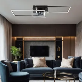 GLOBO Deckenventilator 90 cm Deckenventilator Schwarz