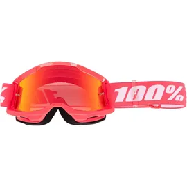 100% Strata 2 Goggle - Pink - Mirror Red Lens