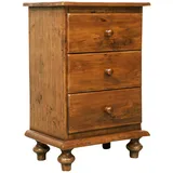 Nachttisch Land Massivholz Von Linde Fertig Walnuss L50xPR35xH70 Cm. Made