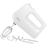 ECG Handmixer RS 440 White Lite, 400-Watt Handmixer mit 5 Geschwindigkeitsstufen weiß