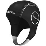ZONE3 Badekappe aus Neopren, für Erwachsene, Unisex, Schwarz/Silber, Größe XS