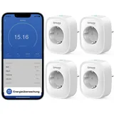 ghome smart Smart-Home-Steckdose 4 St. Weiß