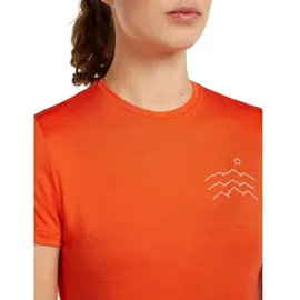 Icebreaker Merino 125 Cool-Lite Sphere Across the Peaks T-Shirt orange S