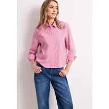 STREET ONE Langarmbluse Seersucker Rosa 42