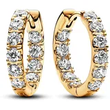 Pandora Funkelnde Reihe Ewigkeits-Ohrringe aus Sterling Silber mit vergoldeter Metalllegierung und Zirkonia, 263002C01