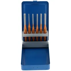Gedore Splinttreiber-Satz inkl. Metallklappkassette, 6-teilig, Stahl/Lackierung, Silber/Blau