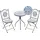 Beliani Bistro Set 3-tlg. Schwarz/Blau/Weiß