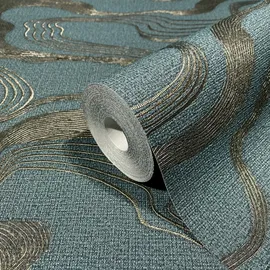 Marburg Artistic Allure Vliestapete 53 cm x 10 m blau 34193