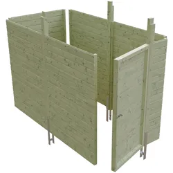 Carport-Geräteraum SKANHOLZ "Abstellraum C3", grün, Holz, Gerätehäuser, aus Profilschalung
