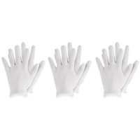 iEFiEL 3/6/12 Paar Handschuhe weiße Baumwollhandschuhe Stoff Handschuhe Schutzhandschuhe für Erwachsene Hände Hautpflege Tägliche Arbeit Weiß(3 Paar) Einheitsgröße