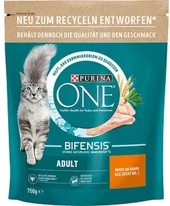 PURINA ONE® Katzen-Trockenfutter BIFENSIS® Huhn und Vollkorn Getreide 750,0 g