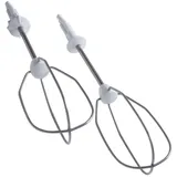 BOSCH Rührbesen Rührhaken 00659596 Set rechts links, für Handmixer CleverMixx, myMix silberfarben