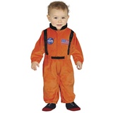 FIESTAS GUIRCA Offizieller NASA Astronaut Baby Kostüm Karneval Fasching – Oranger Astronautenanzug Astronaut Kostüm Baby – Raumfahrer Karneval Kostüm Baby Junge 18-24 Monate
