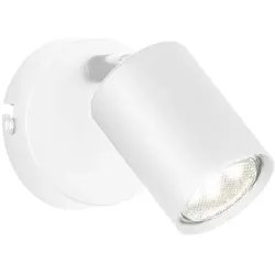 Wandleuchte Wandspot LED Strahler Metall Weiß Schalter Schlafzimmerleuchte