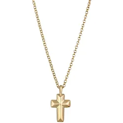 KUZZOI Anhänger Kreuz 375 Gelbgold Ketten   