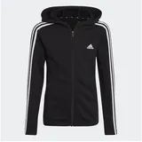 Adidas Essentials 3-Streifen Full-Zip Kapuzenjacke Black / White 164