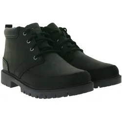 Clarks Rossdale Herren Echtleder-Schuhe Alltags-Sneaker Schnür-Schuhe Halbschuhe 26173454 7 Schwarz - 42