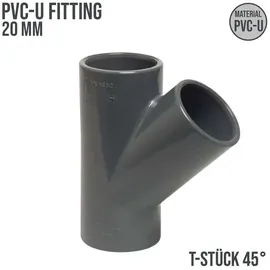 Mega Group Mega T-Stück 45° Pvc-u 20 mm Klebemuffe 16 bar