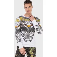 Cipo & Baxx "Sweatshirts", Herren, Gr. S, weiß, 95%