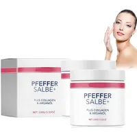 Pfeffersalbe Plus, Pfeffersalbe zum Bräunen, Pfeffersalbe Bräunung, Aktiv Pfeffersalbe, Reichhaltige Salbe Mit Plus Collagen & Arganöl, Hautreparatur Pfeffer Salbe Für Männer Und Frauen (2X)