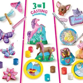 SES Creative Gipsgießen-Set Glitzer 3 in 1 Bastelset