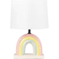 Beliani Tischleuchte Titna Keramik bunt