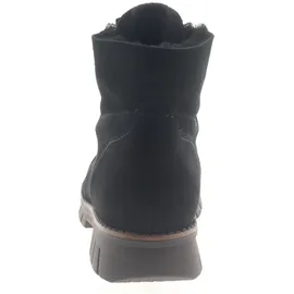 WALDLÄUFER Xara Warmfutter Stiefeletten grau carbon H-Weite für Damen, schwarz Größe 39 EU / UK