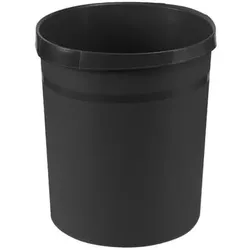 HAN Papierkorb GRIP mit Rand, 18 l, schwarz, 2 Griffmulden, extra stabil