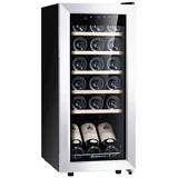 Kalamera Weinkühlschrank, 18 Flaschen 51 Liter Weinkühlschrank klein mit Kompressor, 5-18°C Kühlzone, KRC-51FCSS