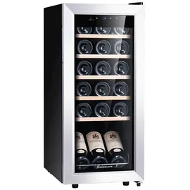 Kalamera Weinkühlschrank, 18 Flaschen 51 Liter Weinkühlschrank klein mit Kompressor, 5-18°C Kühlzone, KRC-51FCSS