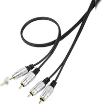 SpeaKa Professional Cinch Audio Anschlusskabel 2x Cinch-Stecker - 2x Cinch-Stecker 1,0m (SP-7870144)