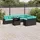 vidaXL Garten-Lounge-Set 10-tlg. schwarz