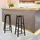 Woltu Barhocker 2er Set Bistrohocker, Gestell aus Stabilem Stahl, Sitzfläche aus Mdf, Dunkelbuche