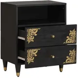 vidaXL Nachtschrank 50 x 33 x 62 cm Schwarz